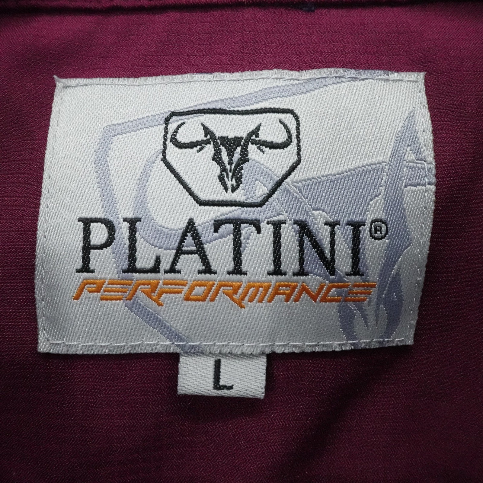 Platini Performance Guayabera Shirt Mens Large Navy Embroidered Pearl Snap Cuban