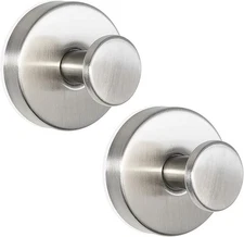 Nickel Suction Cup Hooks for Shower Wall, Bathroom, Window, Glass Door, Inside,K