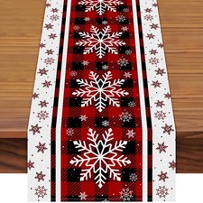 72 x 13 Inch Christmas Table Runner   Red Buffalo Plaid 72 x 13 inches,