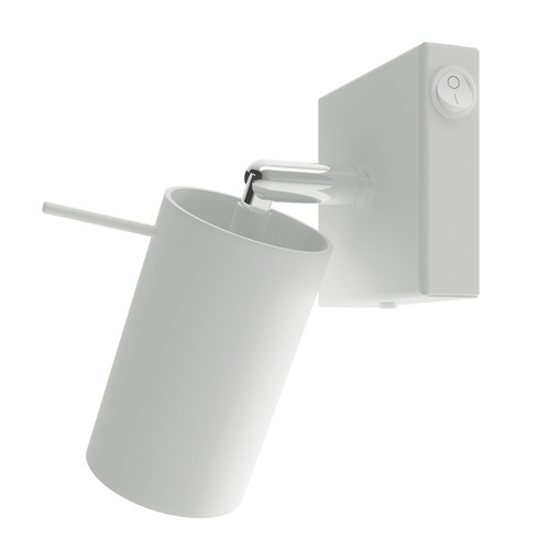 Aplique Bombilla Blanco B: 8 CM Pequeño Metal Orientable GU10 Luz para Leer Cama