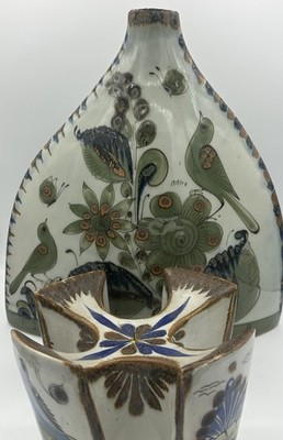 Keramik Vase & Kerzenhalter Ken Edwards México Top Zustand Massive Signiert