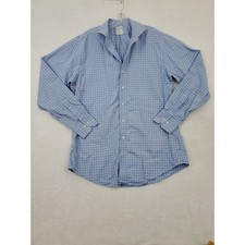 Brooks Brothers Men s Regent Dress Shirt 16-4/5 Blue Plaid Long Sleeve Button Up