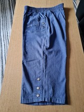 Ld's Light Blue Denim Crop Trousers,Size 2XL/18/20,used in very gd condition.