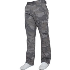 Kruze Mens Cargo Combat Trousers Army Camouflage Camo Military Pants All Waists
