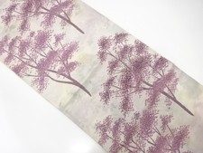 7473013: JAPANESE KIMONO / ANTIQUE FUKURO OBI / SILK / WOVEN TREE