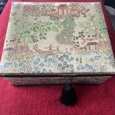 Fabric Covered Gift Box 10.5x9x5” EMPTY