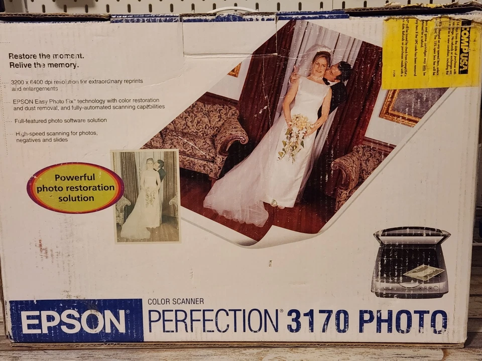 Epson Perfection 3170 Photo Long Flatbed Color Scanner Open Box No Software Disc - Image 4 of 4
