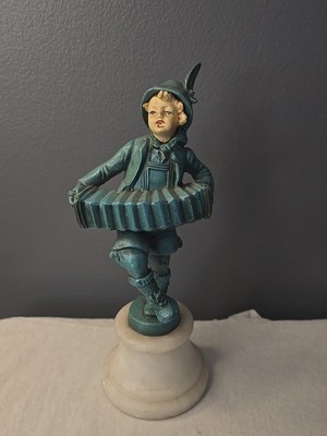 Vtg J.B. Hirsch Collection Woman Musician ''French Bronze'' Statue 8.5''