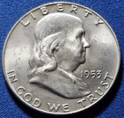 A 1953 D Franklin Half Dollar BU Nice Coin!