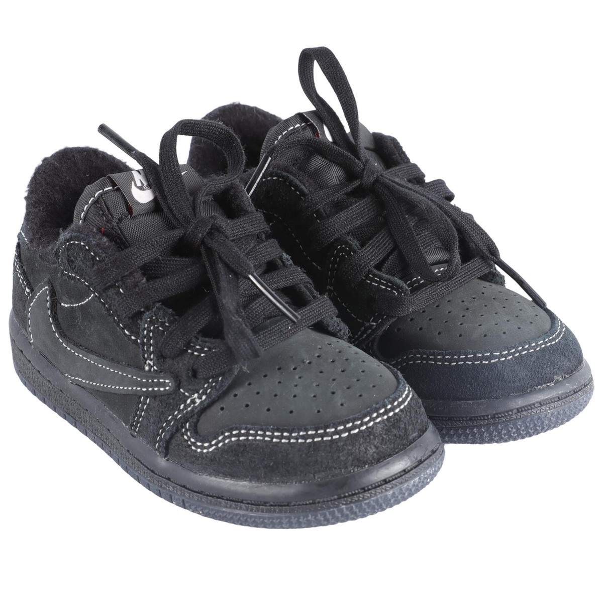 NIKE + TRAVIS SCOTT KIDS AIR JORDAN 1 LOW PHANTOM SNEAKERS EU 25