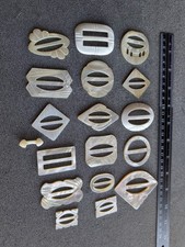 Vintage Lot Of Mother Of Pearl Buckles/Sliders