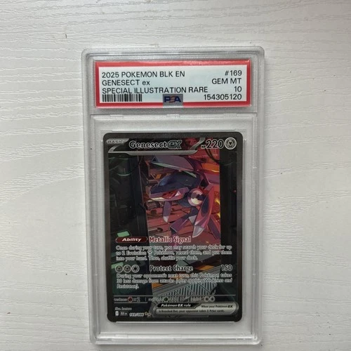 2025 Pokemon TCG Sv Black Bolt Genesect ex 169/086 SIR Holo EN PSA 10