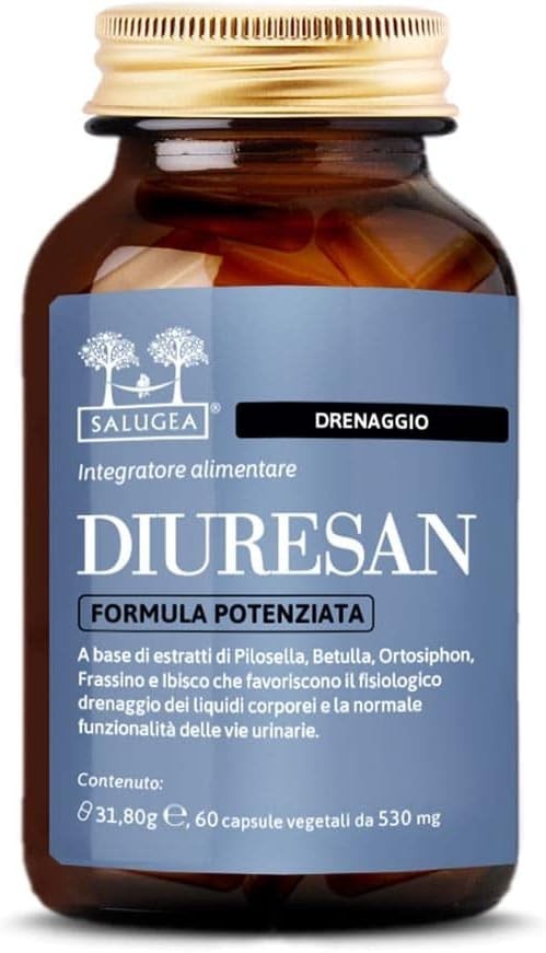 DIURESAN Formula Potenziata Salugea - Integratore 100% Naturale per la Ritenzion