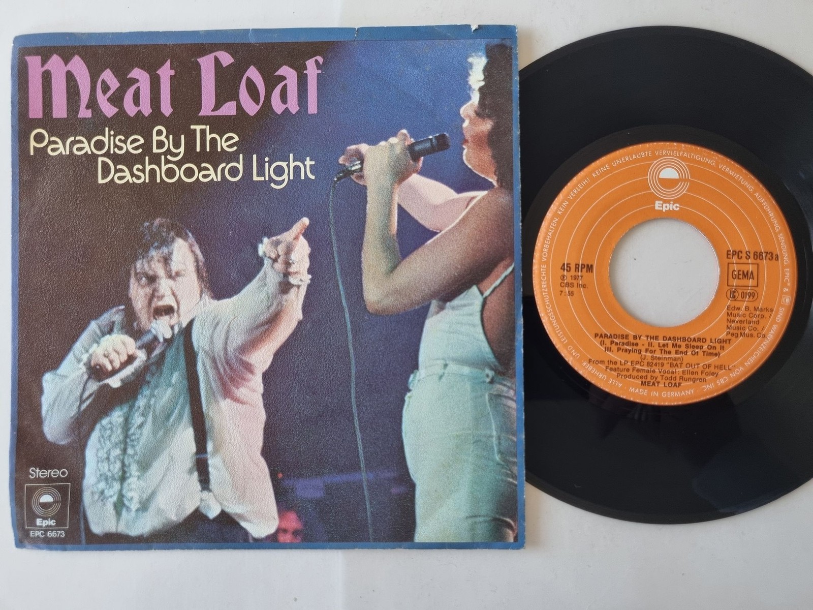 Meat Loaf - Paradise By The Dashboard Light 7'' Vinyl Germany