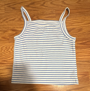 ZARA Women's Blue & White Striped Camisole Top w/ Straps, Size S