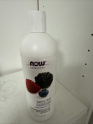 NOW Natural Berry Full Conditioner 16 oz, Volume Boost Conditioner with Biotin