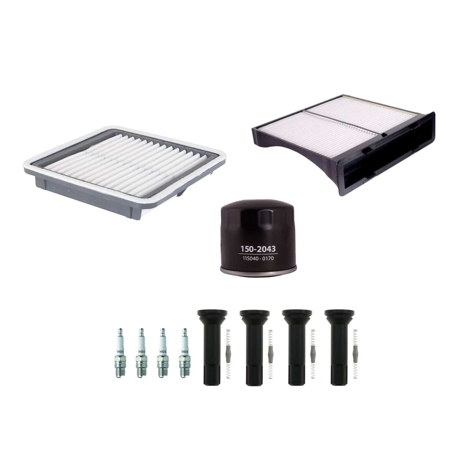 Denso Tune Up Kit NGK 4 Spark Plugs  Boots Kit for Subaru Forester 2.5L H4 AWD