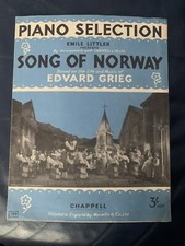 Vintage Sheet Music Piano Selection Song Of Norway Based on Grieg