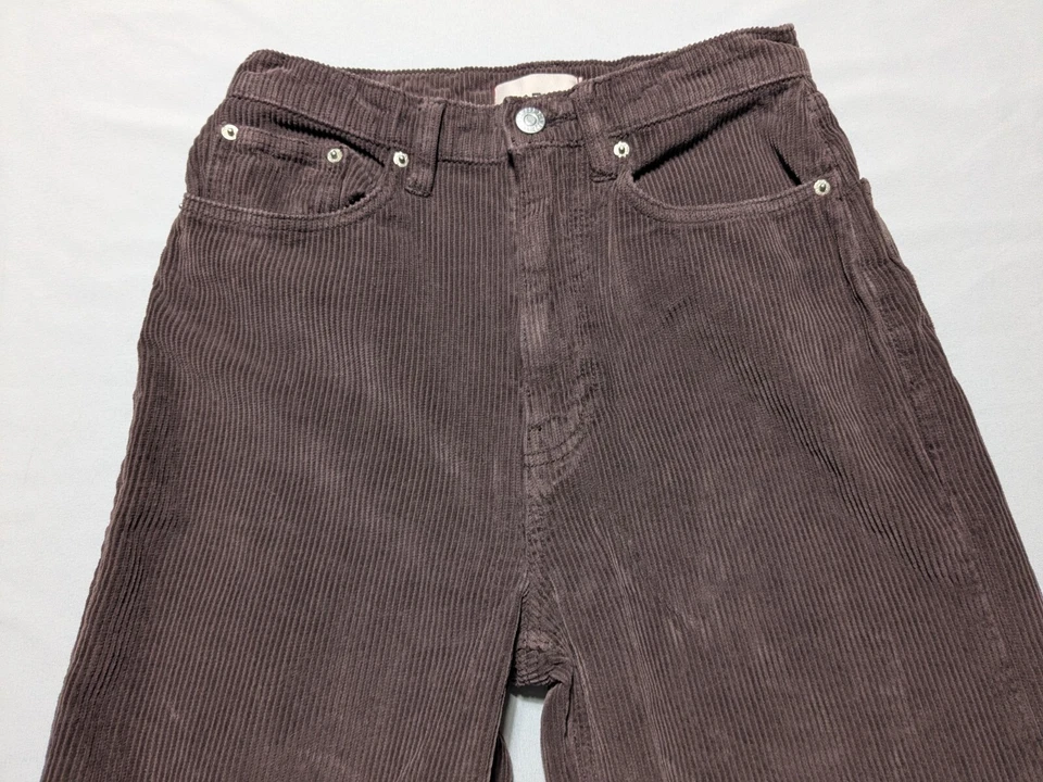 BDG URBAN OUTFITTERS HIGH & WIDE CORDUROY Women 26 Brown Cotton Pants - Image 3 of 4