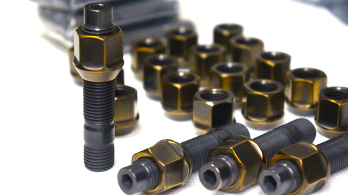 20 set BLACK TITANIUM WHEEL STUD CONVERSION KIT 12X1.5 75mm - Picture 4 of 12