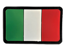 Italian Italy Flag PVC Patch Rome Naples Pompei Capri Sophia Loren Ferrari P169
