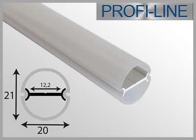 16,00  /m Outdoor IP65 Typ C LED Strip Alu Rund Profil Stange Leiste Rundstab 2m