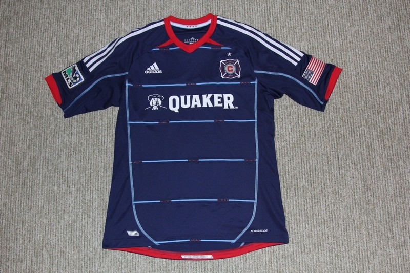 Chicago Fire 2012 Game/Match Used/Worn MLS Adidas Soccer Jersey - Segares, Auto.
