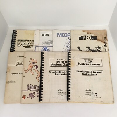 Atari Owner's Manual 7 Book Lot Buck Rogers Sega Captain America Kangaroo Mercs