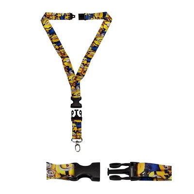 New Plasticolor Minions Despicable Me Lanyard Car Truck Keychain Holder