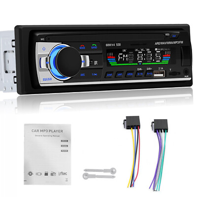 Car Stereo Audio Bluetooth In-Dash FM Aux Input Receiver SD USB MP3 Radio Player