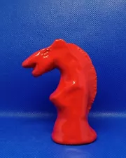 "Red Smile" - Original Clay Sculpture. Hand made and glazed. Classic!