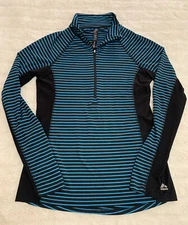 Women’s Size Medium Activewear Shirt By RBX Blue Long Sleeved Stretchy 
