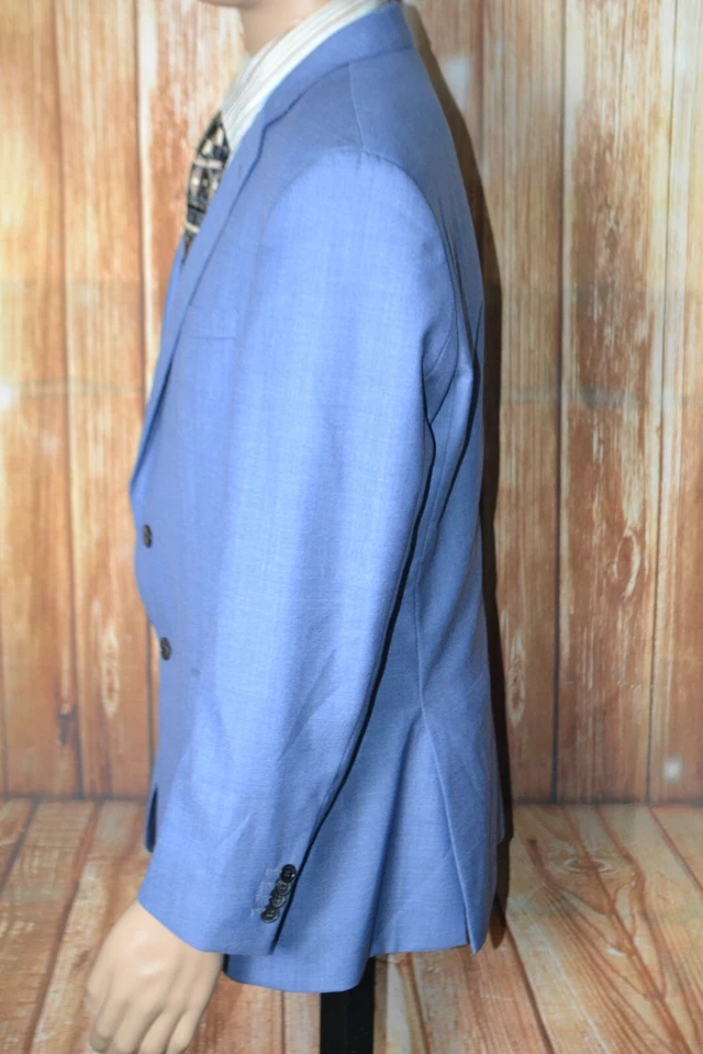 Hugo Boss Men Drago Super 130s Wool Blue 2 Button Suit Sz 42SH Wst 36x30 - Image 4 of 4