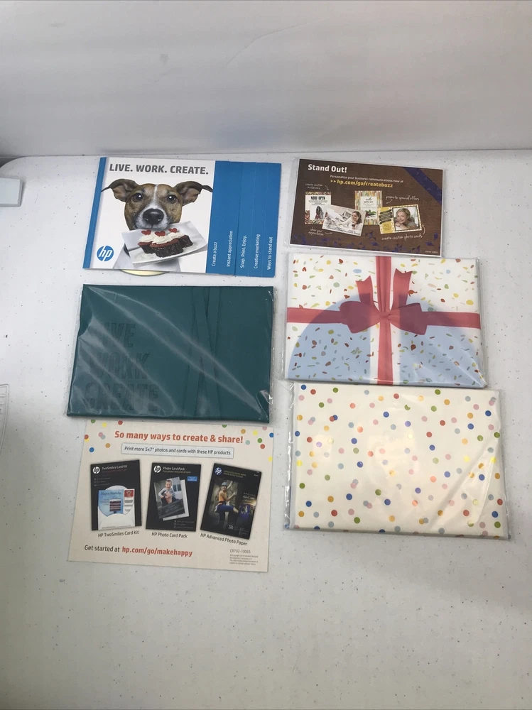 Mixed Packs of HP Photo Printer Paper 30 5x7 15 4x6 & 15 Envelopes