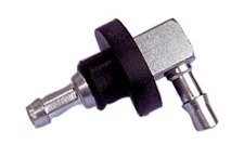 Fuel Elbow 1/4" Line 90 Degree Gas Tank Fitting Metal with Rubber Grommet