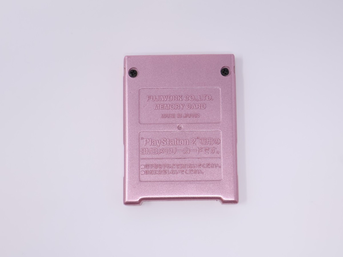 PS2 Memory Card 8MB Fujiwork PINK Memory King Playstation 2