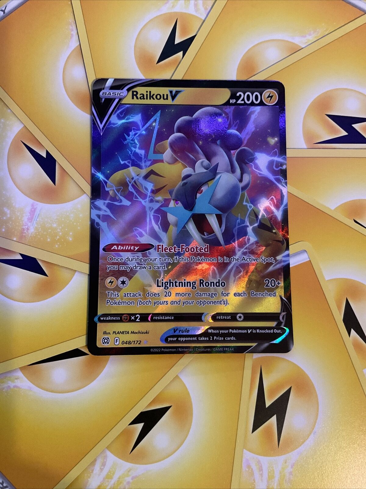 Raikou V 048/172 Ultra Rare Pokemon Card (SWSH Brilliant Stars