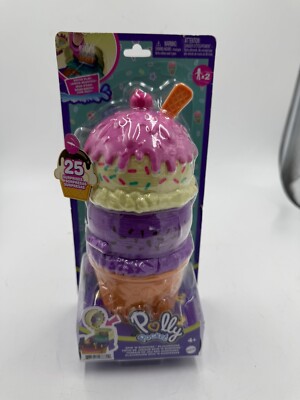 Polly Pocket Spin  N Surprise Playground Ice Cream Cone Playset By Mattel New 