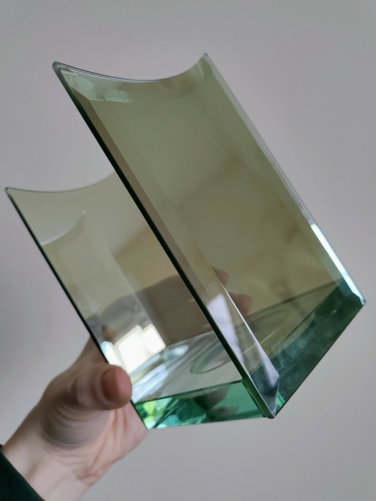 Vtg PartyLite Infinity Mirror Candle Holder Gift Decor Glass Modern Votive Light