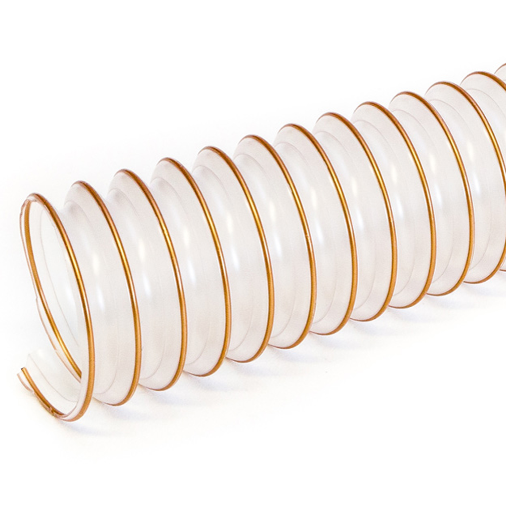 PU Clear Flexible Ducting Hose Ventilation Woodworking Saw Dust Fume