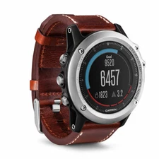 Garmin Fenix 3 Sapphire Silver Leather Brown Band AU*au