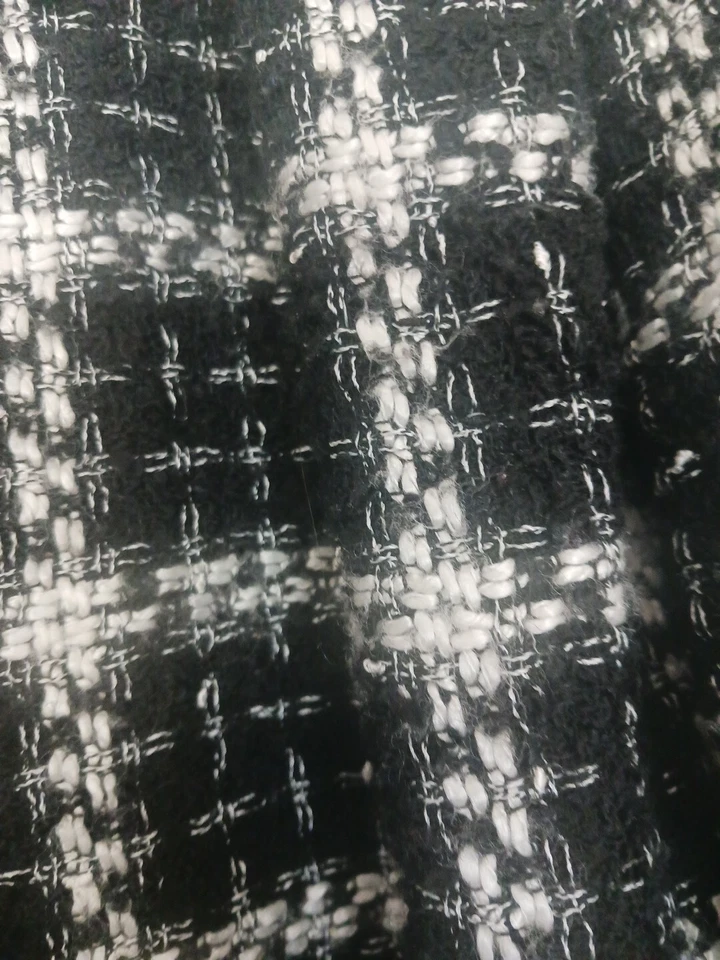 Traje chaqueta Jones New York a cuadros blanco y negro estilo abierto 18w Foto 3 de 4