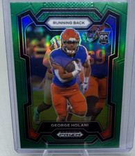 2024 Panini Prizm Draft Picks - George Holani #167 Green Prizm (RC) Rookie Card. rookie card picture