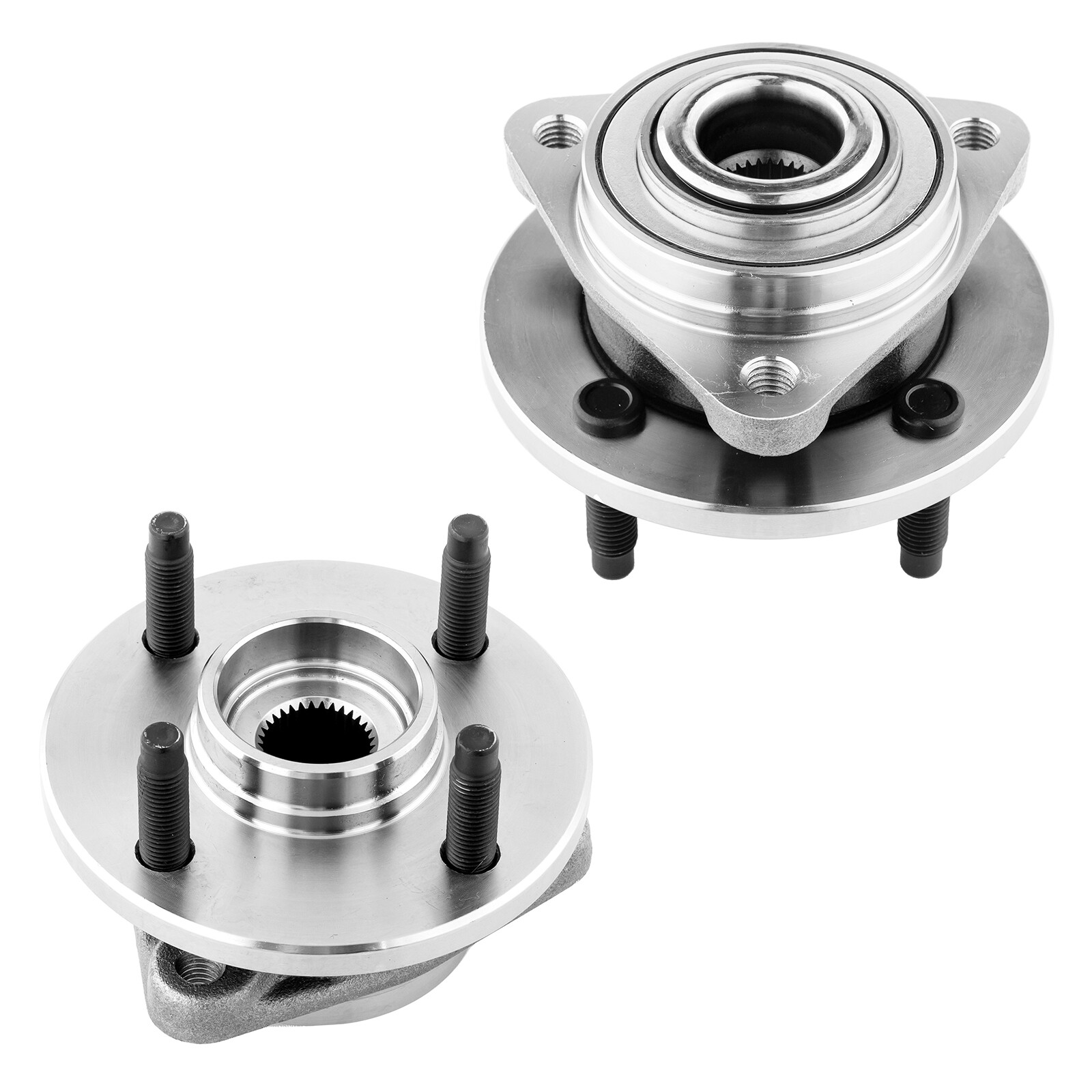 Pair Front Wheel Hub & Bearings for Cobalt Saturn Ion Pontiac G5 4-Lug Non-ABS