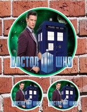 DR. WHO 11TH DOCTOR - 7" and 3" DECAL STICKERS for HOME, SCHOOL, AUTO, LAPTOP