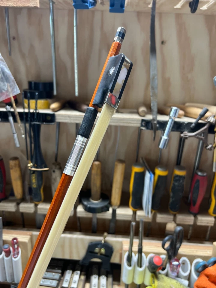 3/4 Cello Bow 3/4 Brazilwood stick Ebony Frog Straight US seller - Image 2 of 4