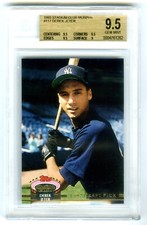 DEREK JETER~1993 STADIUM CLUB MURPHY BGS-9.5 GEM-MT HOT MLB ROOKIE RC CARD #117. rookie card picture