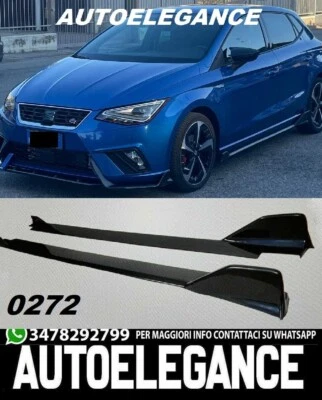 SEAT IBIZA 5 2017+ SPOILER FR SPOILER LATERALI SOTTO MINIGONNE ABS NERO SPLITTER