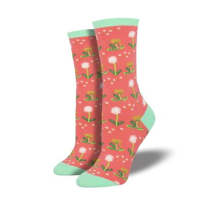Socksmith Damensocken Wünsche im Wind bedruckt koralle Baumwolle Crew UK-Größe 3 8