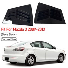 For Mazda 3 2009-13 Blackcarbon Fiber Rear Louver Window Side Shutter Cover Abs For Mazda 3 2009-13 Blackcarbon Fiber Rear Louver Window Side Shutter Cover Abs